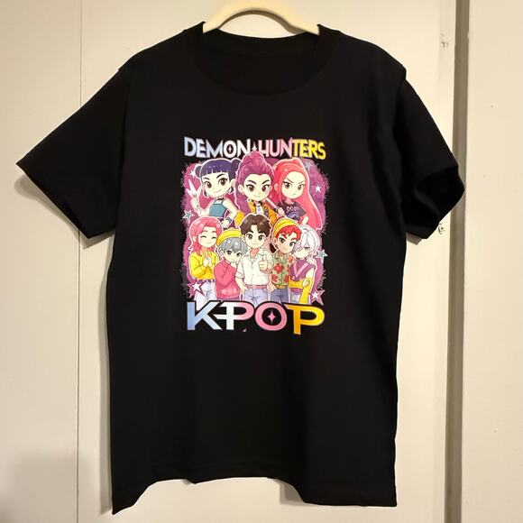 Demon Hunters KPOP Graphic Tee – Cute Anime Cartoon Shirt for Fans - Picture 3 of 4